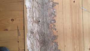 Oprava podlahy u dveří před